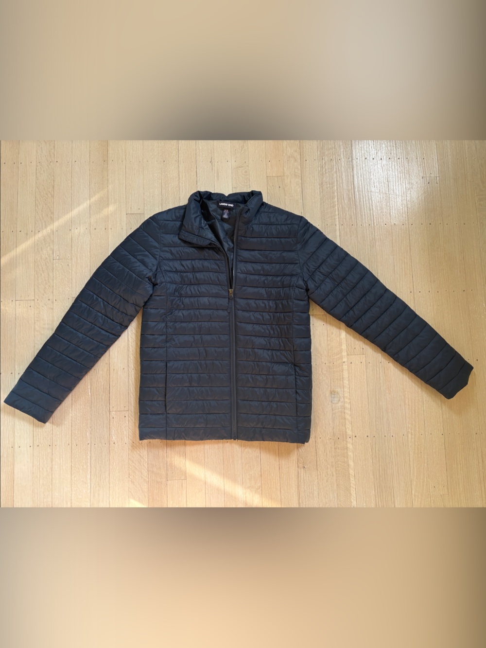 Lands' End Kids Navy Quilted Lightweight Puffer Jacket
